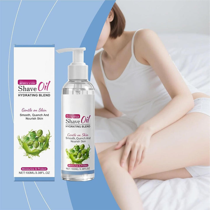 Smooth Shave Oil for Women, Pre-Shave & Shaving Oil Treatment, Gentle Hydrate Skin & Reduce Irritation, Ultra Lightweight Formula for Face, Body & Legs