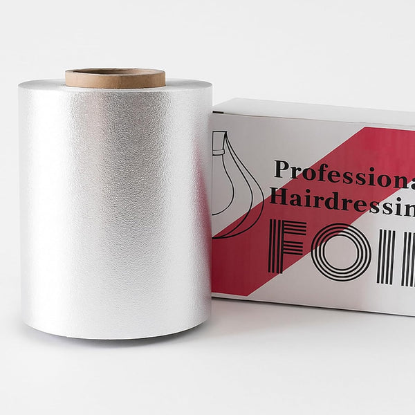 Embossed Hair Foils for Highlighting, Hairdressing Foil, Aluminium Foil for Hair Colouring - Professional Roll with Practical Cutting Edge - for Colouring, Highlighting, Perming, Salon or Home - 50M