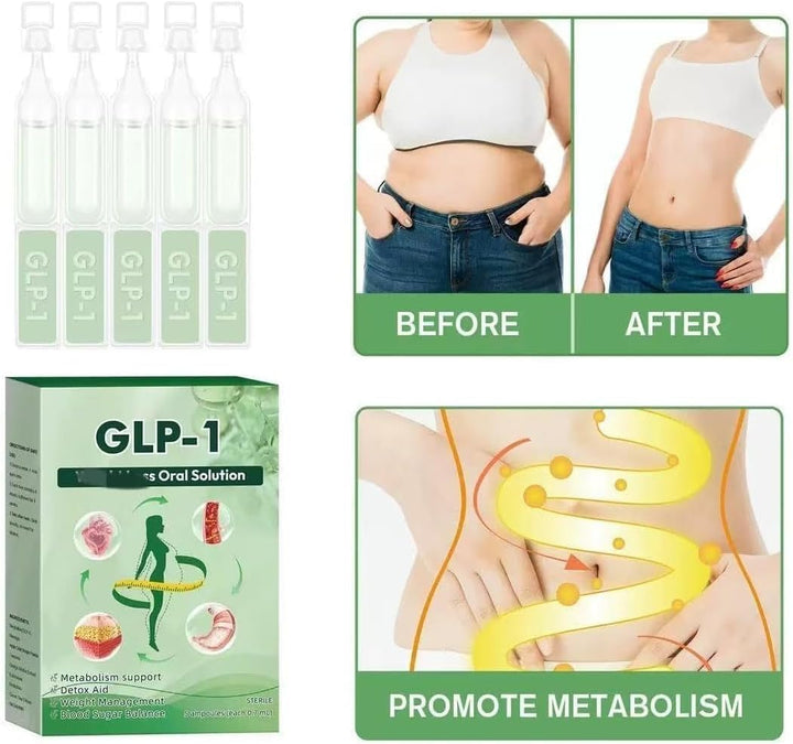 GLP-1 Six-In-One Health Solution Oral Liquid, Advanced GLP-1 Oral Liquid,Glp-1 Drops,Glp-1 Weightloss Drops, Natural Plant Extract,For Men & Women（3 Box*4Pcs）
