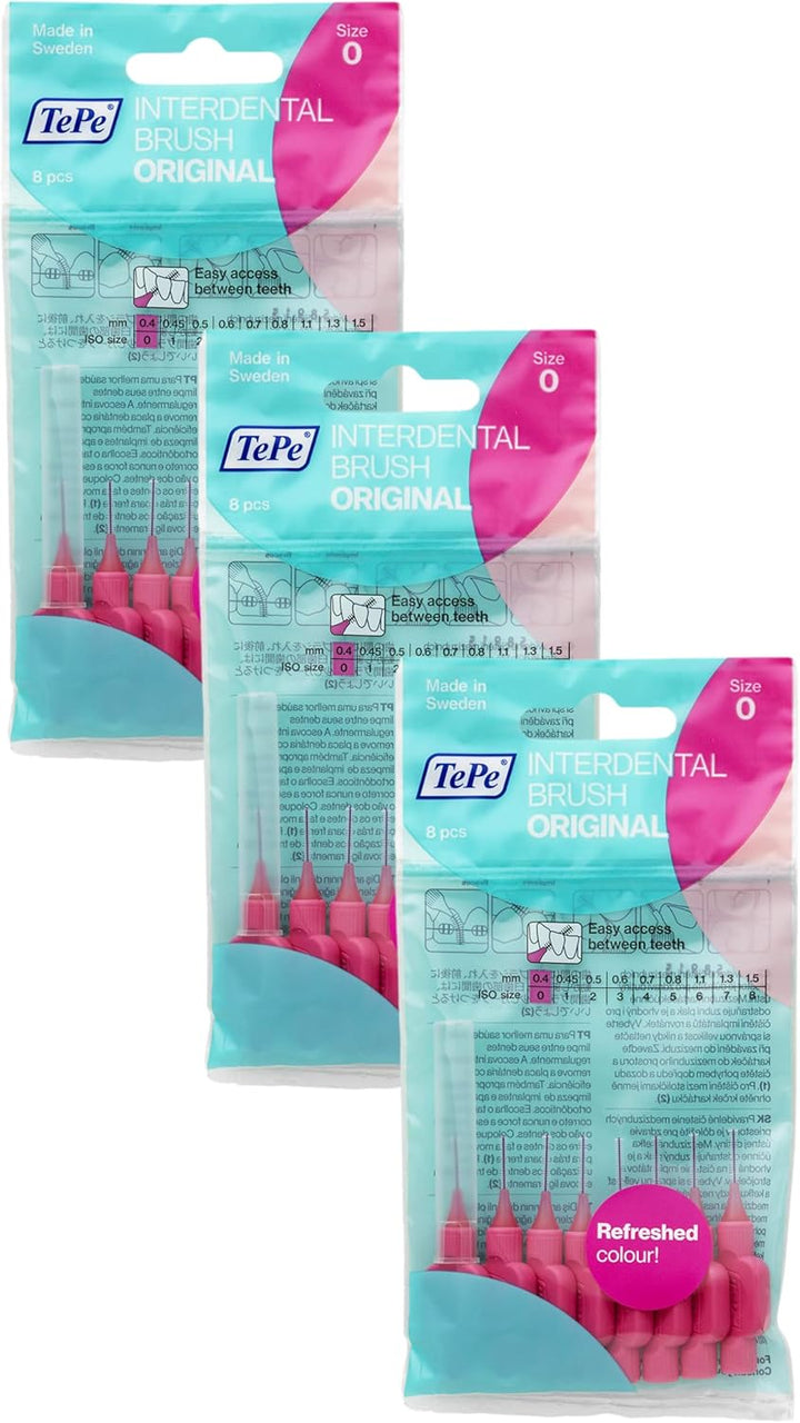 Interdental Brush, Original, Blue, 0.6Mm/Iso 3, 20Pcs, Plaque Removal, Efficient Clean between the Teeth, Tooth Floss, for Small Gaps