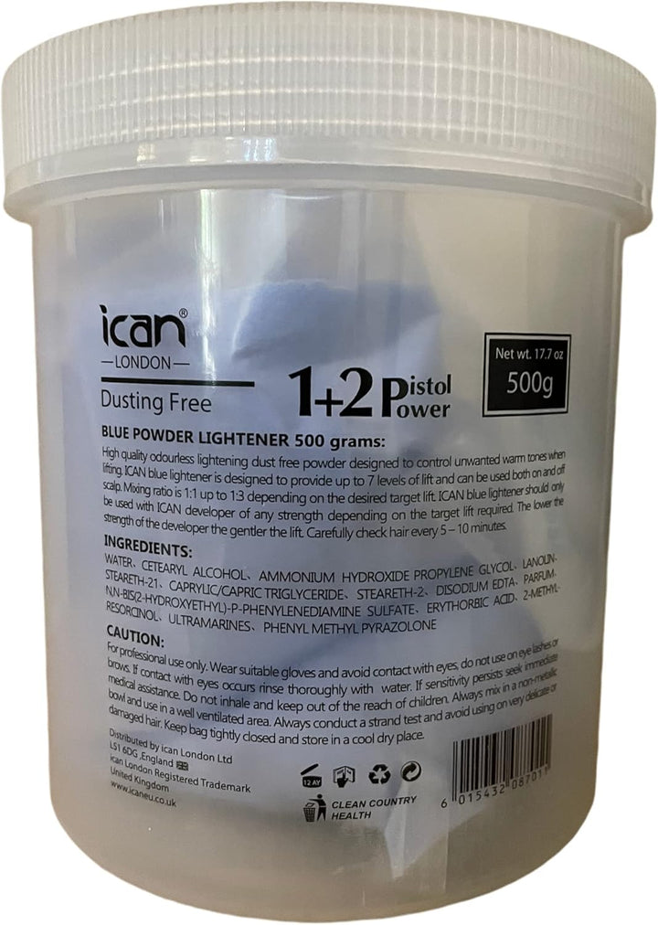 Dust Free Rapid Blue Powder Bleach Hair Lightener 500Gram