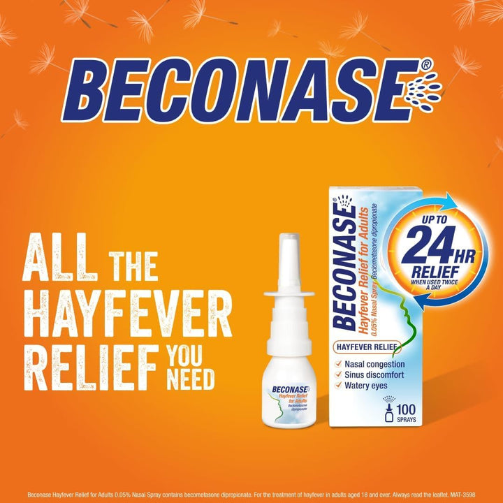 8 in 1 Hayfever Relief Nasal Spray (100 Spray Bottle) - Long Lasting Effective Relief from Hayfever - Portable and Lasts up to 24 Hours When Used Twice a Day - Non Drowsy