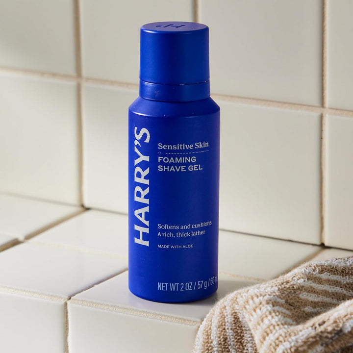 Razors for Men - Men'S Razor Set with Bright Orange Handle, 5 Razor Blade Refills, Travel Blade Cover, 60Ml Shave Gel