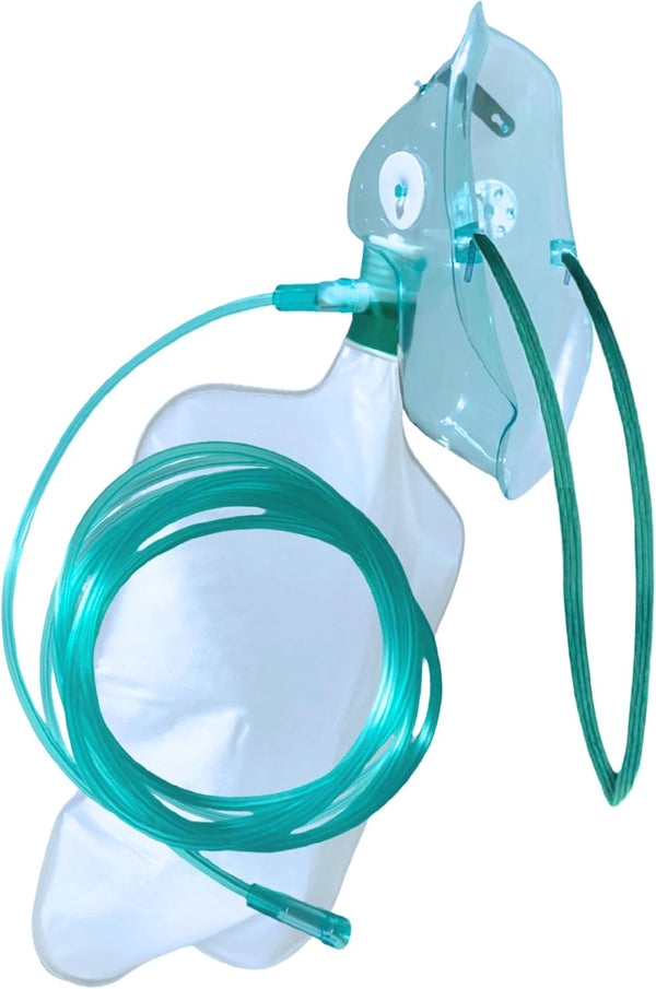 High Concentration Oxygen Mask with Reservoir Bag and 2.1M Tubing – Oxygen Mask for Adult That Requires Efficient Oxygen Therapy.