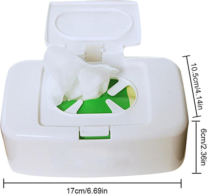2 Pack Wet Wipes Dispenser Box, Wipes Container Holder, Napkin Storage Holder Container Box, Dustproof Toilet Tissue Paper Box with Lid, Baby Wipes Dispenser for for Bathroom, Kitchen, Office, Travel
