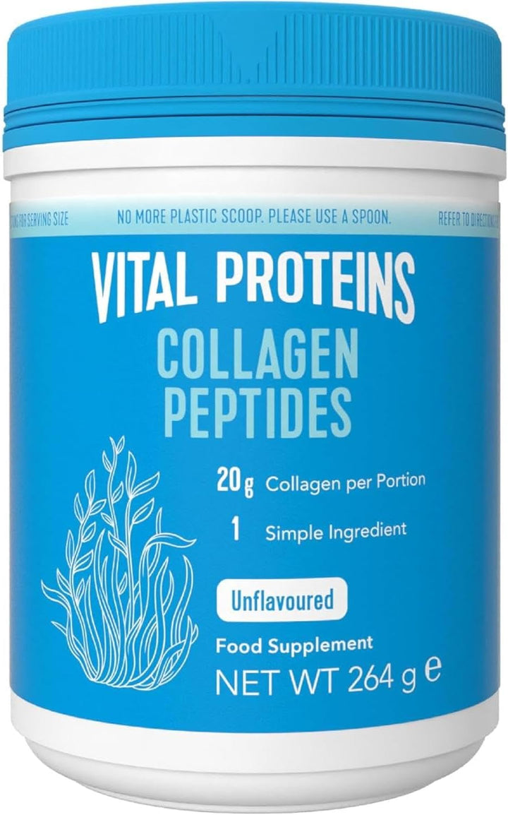 Collagen Peptides Powder Supplement (Type I, III), Unflavoured Hydrolyzed Collagen-Hair, Skin, Nail Support Supplement, Paleo, Gluten Free, Non-Gmo, 20G per Serving 587G Canister, 1Pack
