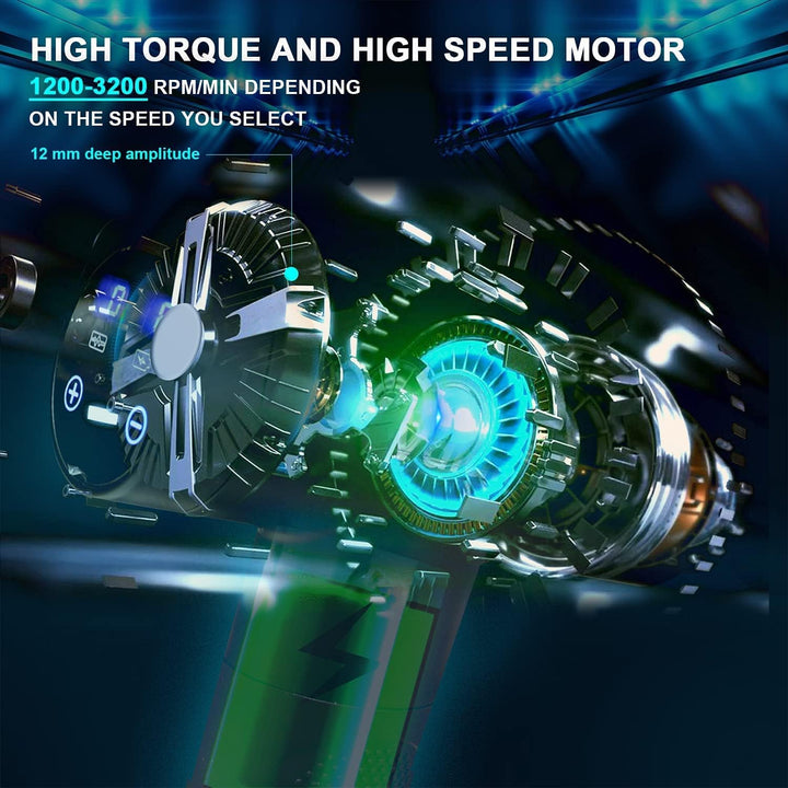 Massage Gun Deep Tissue - Portable Muscle Massage Gun, 30 Speeds with LCD Touch Screen, Electric Back Massager for Pain Relief, 6 Heads for Shoulder & Body Relaxation (Black)