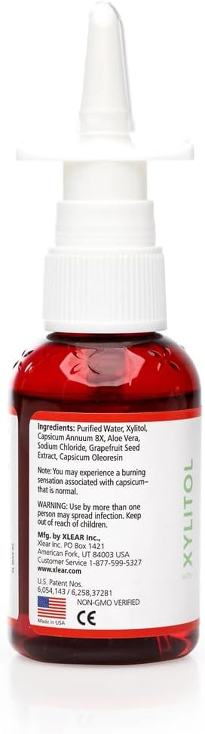 MAX Natural Xylitol Saline Nasal Spray with Capsicum and Aloe - Fast Acting for Dry Nose, 1.5 Fl Oz (Pack of 4)