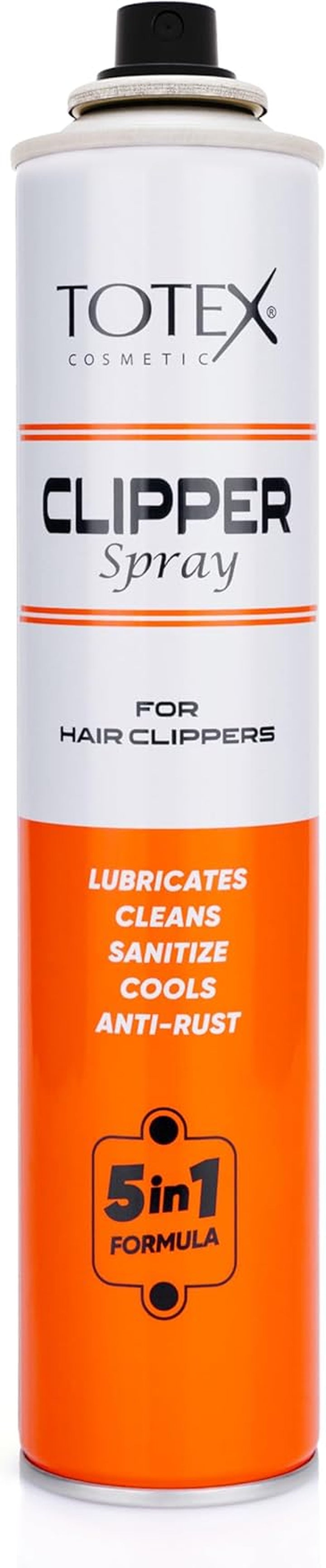 Clipper Spray 400Ml – 5-In-1 Lubricates, Cleans, Disinfects, Cools & Anti-Rust | Disinfectant Spray for Hair Clippers, Trimmers, Electric Shavers, Barber Use