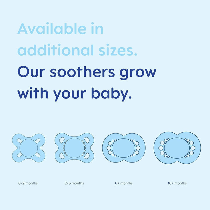 Original Soothers | 0-6 Months | 2 Pack | Comes in Dummy Steriliser Case | Sustainable Materials | Baby Accessories for Newborn | Cream/Green (Various Designs)