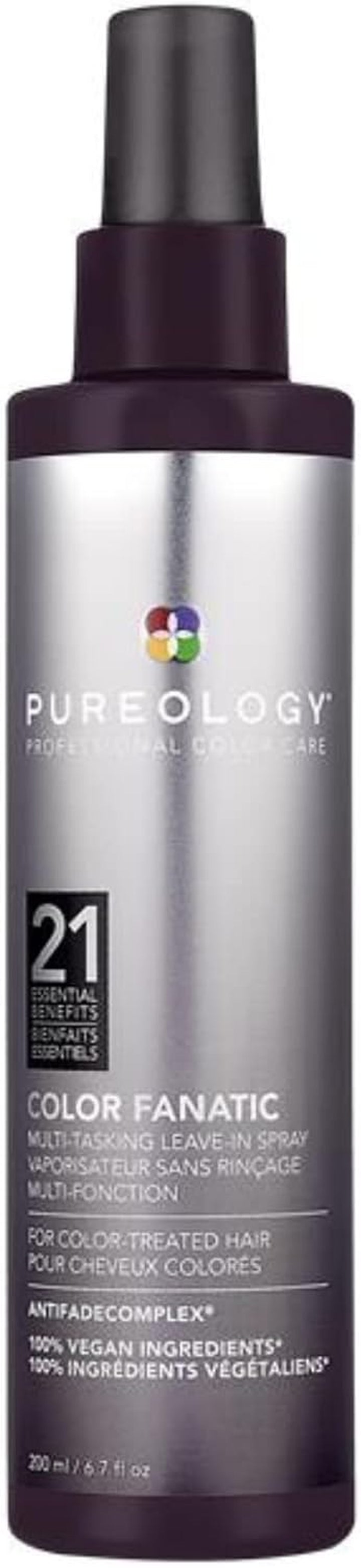 Pureology Color Fanatic, Multi-Tasking Spray, 21 Benefits, Primes, Perfects & Protects Colour-Treated Hair, Leave in Conditioner Spray, Vegan Formulas, Sulphate Free for a Gentle Cleanse, 200 Ml