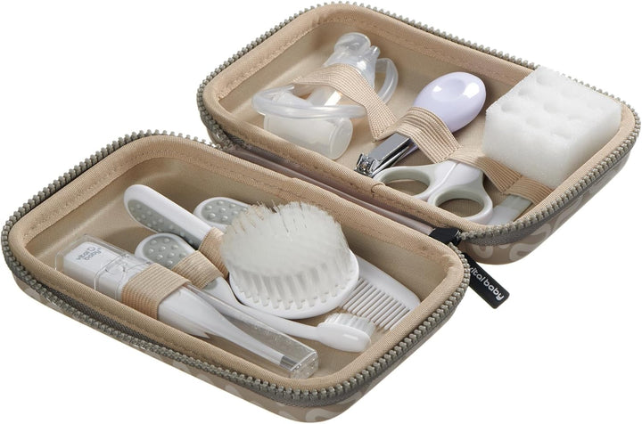 Protect Baby Care Kit, 10Pcs Baby Healthcare Essentials with Wipe Clean Travel Case, Hair Care, Thermometer, Nail Care & Nasal Aspirator, Earthsmart Biodegradable, Bpa-Free