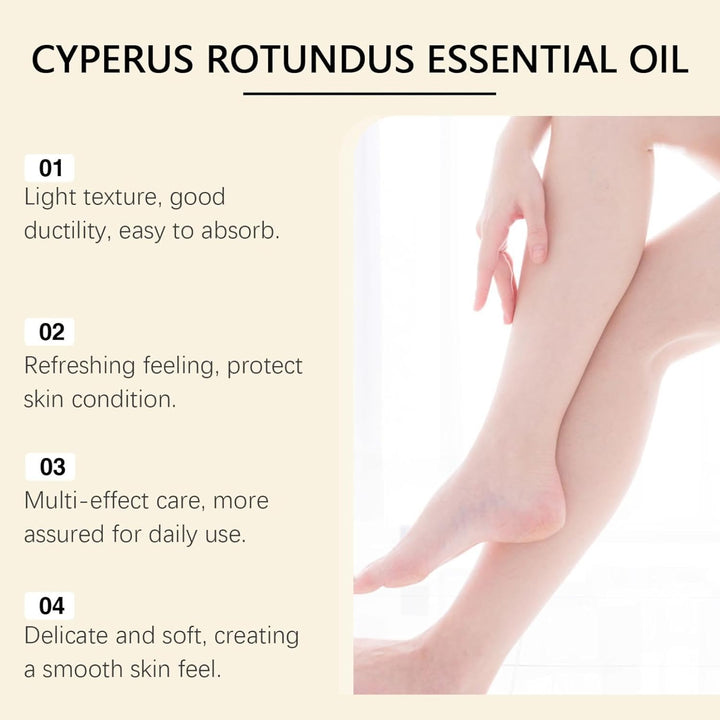 Cyperus Rotundus Oil for Hair Removal,Natural Body and Facial Hairs Removal for Women,Shaving Oil Women,Reduces Unwanted Hair Growth after Shave,Moisturizing Treatment for Sensitive Skin (2PC, 60Ml)