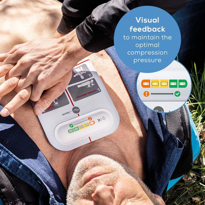 Lifepad by , Resuscitation Aid, Guides through Resuscitation Measures, Specifying Optimal Compression Frequency and Compression Pressure, Aid for Correct Positioning