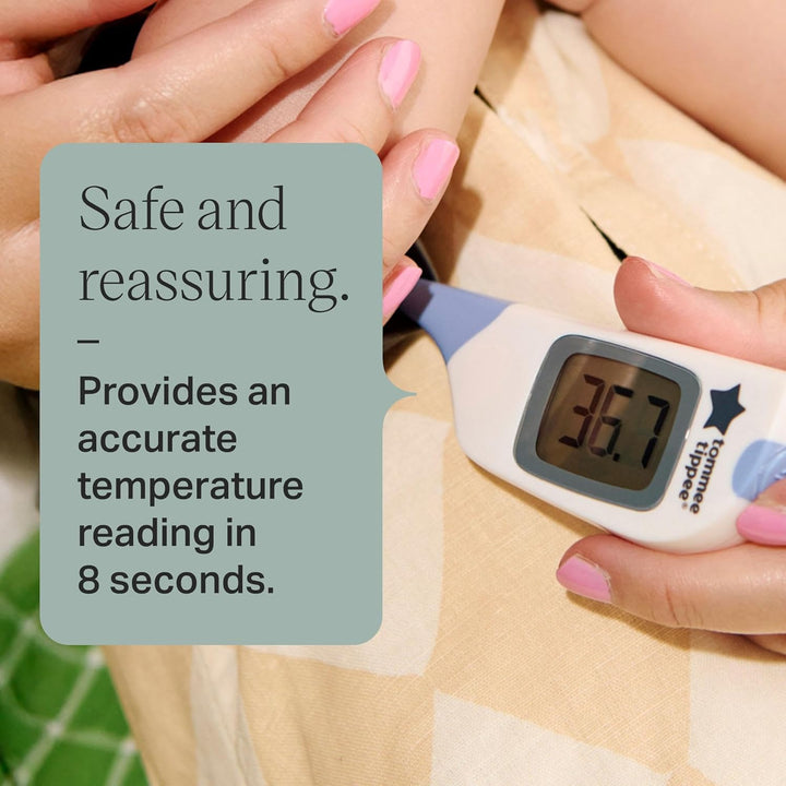 Flexipen Thermometer, Suitable for 0M+, for Underarm or under Tongue, Fast and Accurate 8 Second Readings, Flexible Tip and Memory Function