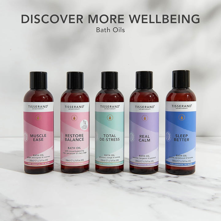 Aromatherapy - Sleep Better - Bath Oil - Lavender, Jasmine & Sandalwood Essential Oils - 100% Natural Pure Essential Oils - 200Ml