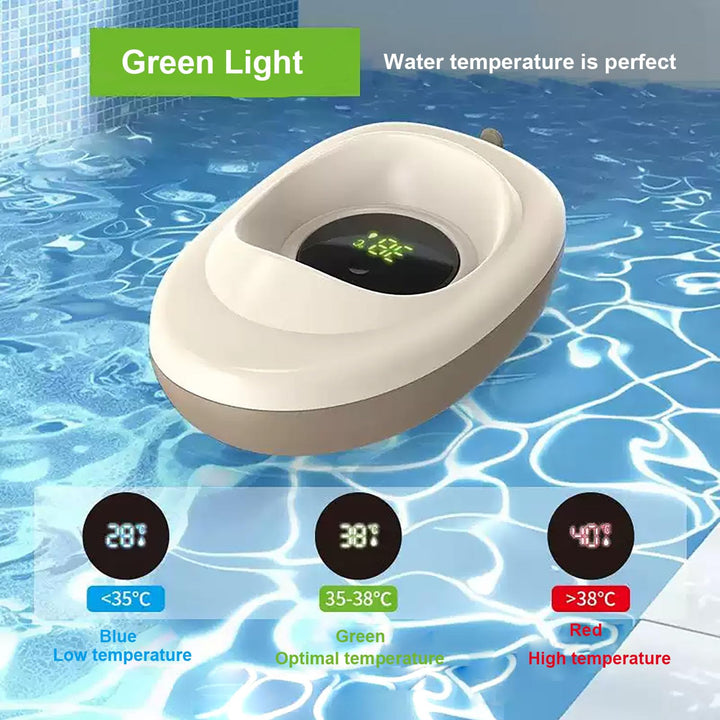 Floating Boat Bath Thermometer for Babies & Kids - LCD Digital Display, Easy to Read Water Temperature, Fun Bath Toy, Cute Floating Boat Shape