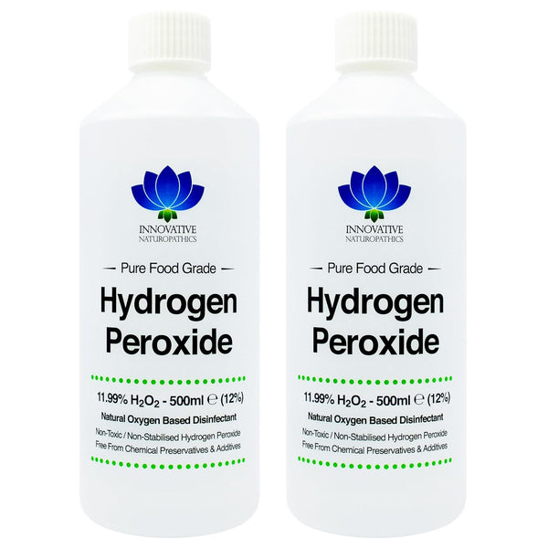 Food Grade Hydrogen Peroxide - Purest Grade 12% (<11.99%) - 1 Litre - Non Stabilised - Contains Zero Additives - 40 Vols