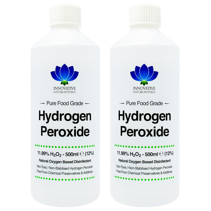 Food Grade Hydrogen Peroxide - Purest Grade 12% (<11.99%) - 1 Litre - Non Stabilised - Contains Zero Additives - 40 Vols
