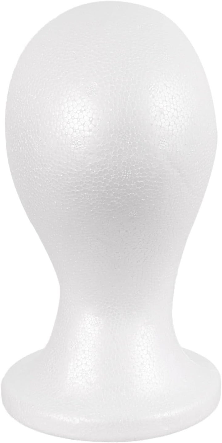 Wig Stand, Mannequin Head Foam Display for Masks Hats DIY Decoration Wig Head (White)