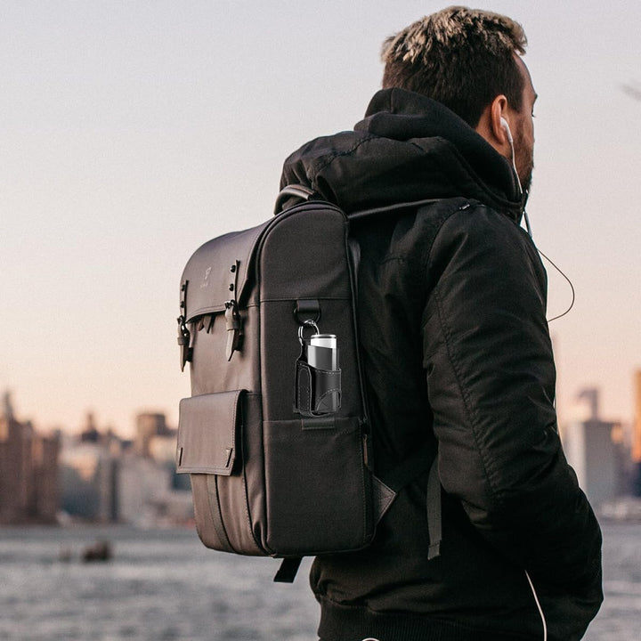 Portable Asthma Inhaler Holder, PU Leather Velcro Holster with Clip for Adults and Kids Asthmatic