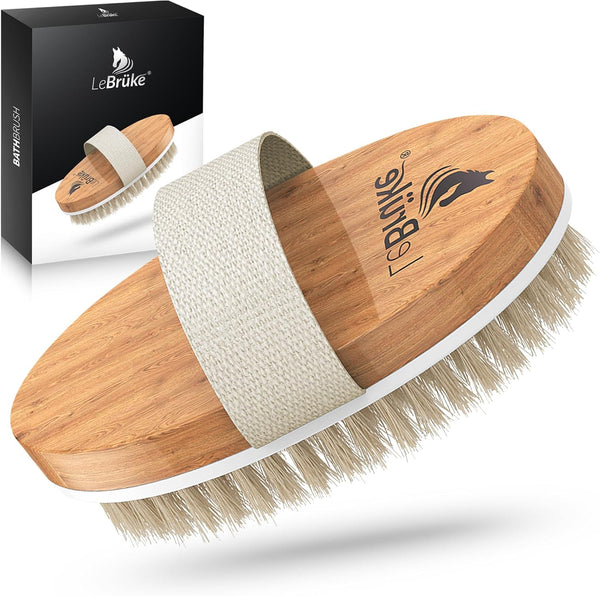 ® Dry Body Brush - with Practical Storage Bag - Perfect for Removing Dead Skin - Exfoliating Bath Brush