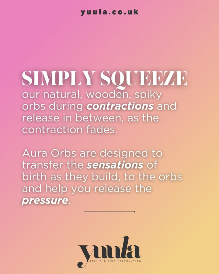 The Aura Orbs by  | Better than a Birth Comb | Labour Balls | Pain Relief | Acupressure | Massage Tool | Made by a Midwife