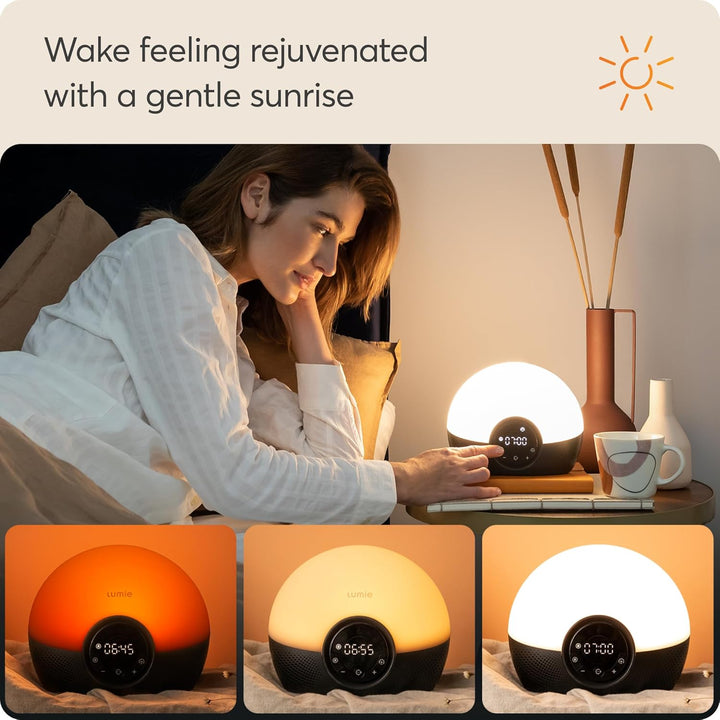 Bodyclock Glow 150 - Wake-Up Light Alarm Clock with 10 Sounds and Sleep Sunset, White