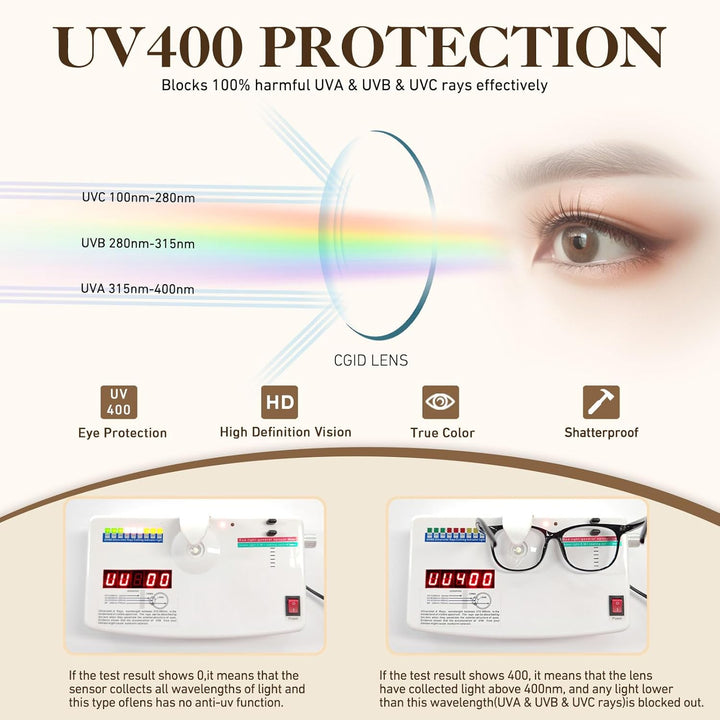 CN81 Fake Glasses Women Men Large Oversized Clear Lens Horn Rimmed Glasses 100% UV400 Protection