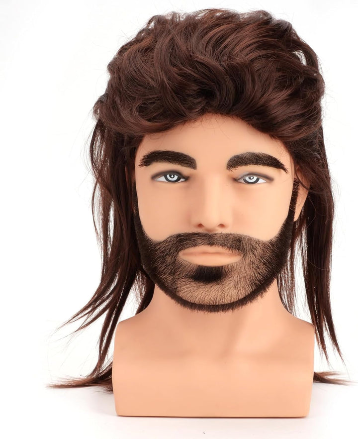 Blonde Mullet Wig|Mens Wig for Adult|Pop Rock Wigs for Men|Mens Wigs Fancy Dress for 70S|80S Wig