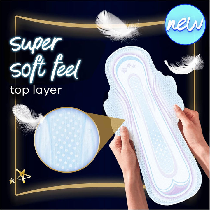 Ultra Sanitary Towels Secure Night Extra (Size 5) with Wings 18 Pads, Super Absorbent and Ultra Thin, for Menstrual Periods, Pack of 4
