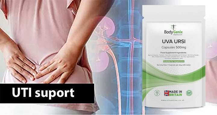 UVA URSI 500Mg 60 Caps BLADDER, CYSTITIS, URINARY INFECTIONS Vegetarian