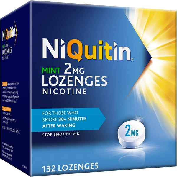 Mint 2 Mg Lozenges - Effective Smoking Craving Relief - 132 Lozenges - Long-Lasting Effect - Reduce and Quit Smoking Aid