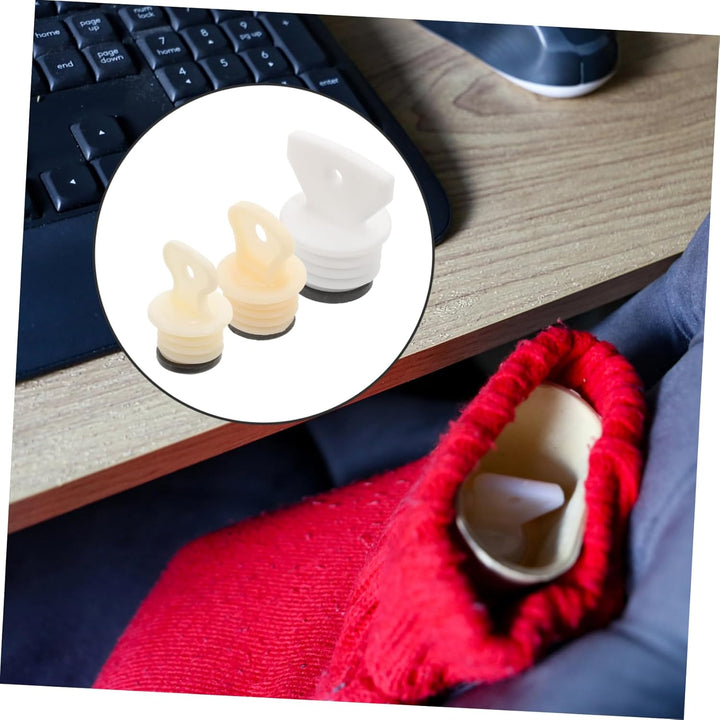 3Pcs Hot Water Bottle Lid Hot Water Bottle Replacement Plug Thermal Plug Bag Replacement Large Rubber Hand Warmer