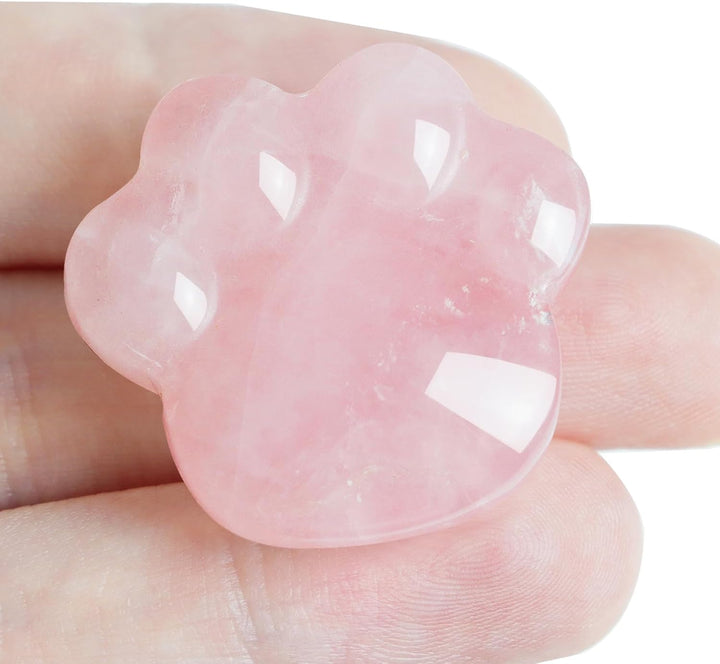 Cat Crystals and Healing Stones, Natural Stone for Anxiety Relief, Emotional Balance & Positive Energy, Pocket-Sized Worry Stones for Stress Relief, Unique Gift for Crystal Cat Lovers (Amethyst)