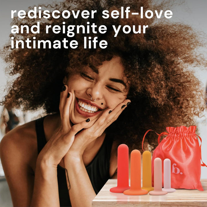 Silicone Dilators for Women – Pelvic Floor Exercise Set of 5 in Gradual Sizes