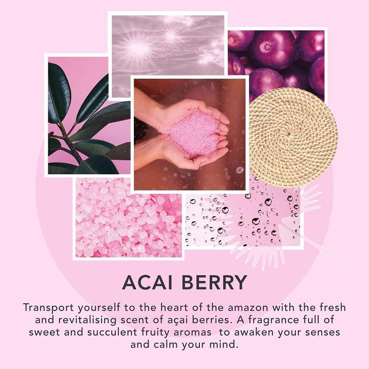 Luxury Nourishing Bath Crystals, Vegan & Cruelty-Free with Vitamin Rich Acai Berry Extract & Natural Sea Salts, 500G