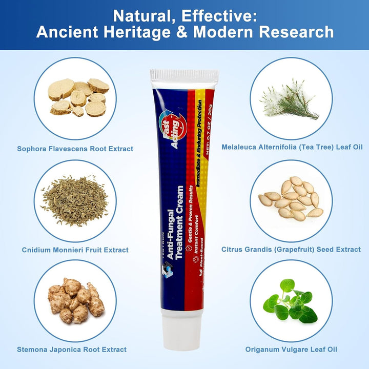 Herbal Antifungal Cream: Treatment for Ringworm, Jock Itch, Athlete’S Foot & Fungal Skin Infections – Natural, Fast-Acting Formula for Adults and Kids (20G (1 Pack))