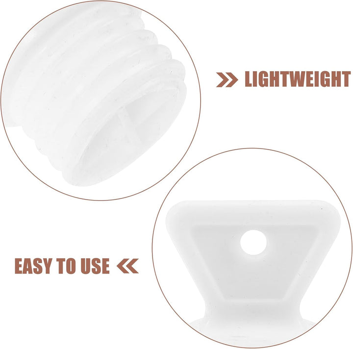 2Pcs Hot Water Bottle Cap, Leakproof Rubber Bottle Plug, Hot Water Bag Cover, Stopper for Water Sack, White