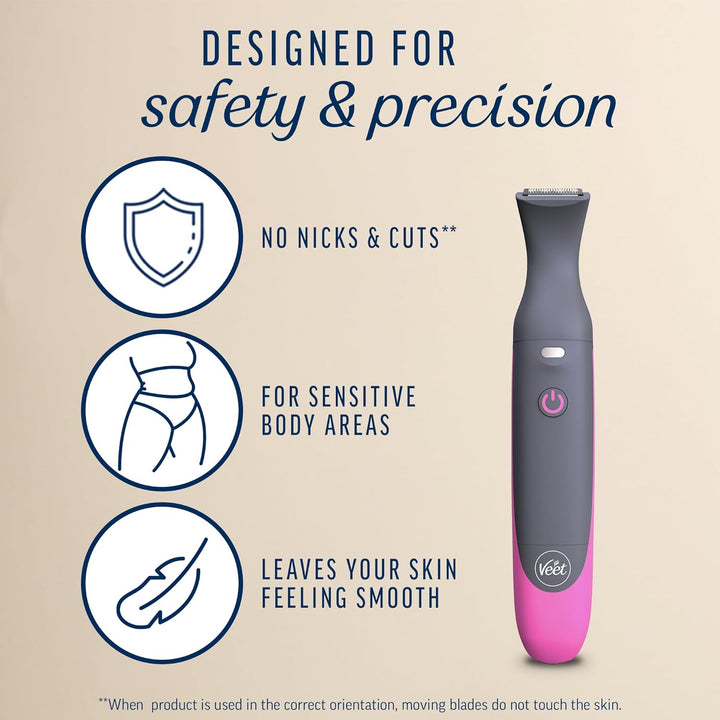 Expert Electric All-In-One Trimmer, Women Hair Removal Device Bikini, Face & Eyebrows Multi-Use, USB Charging & Accessories Rechargeable, 100Percent Waterproof, Designed for Wet & Dry Use
