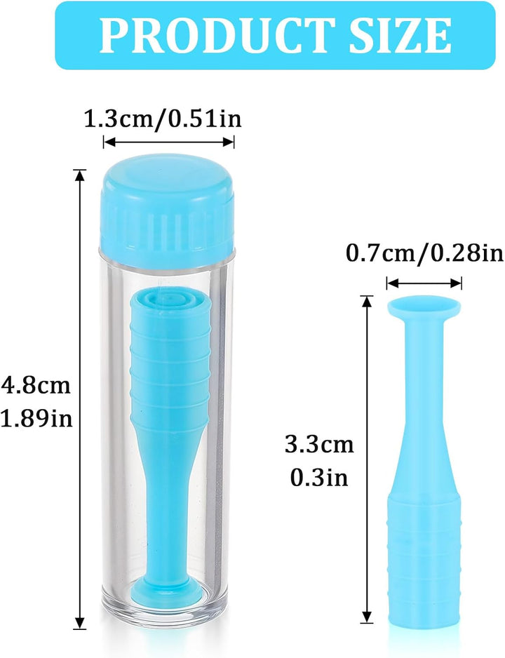 6 Pack Contact Lens Applicator,Contact Lens Remover Tool for Hard and Soft Lenses,Silicone Eye Contacts Len Plunger Suction Cup,Hard Contacts Len Remover,White/Green/Blue