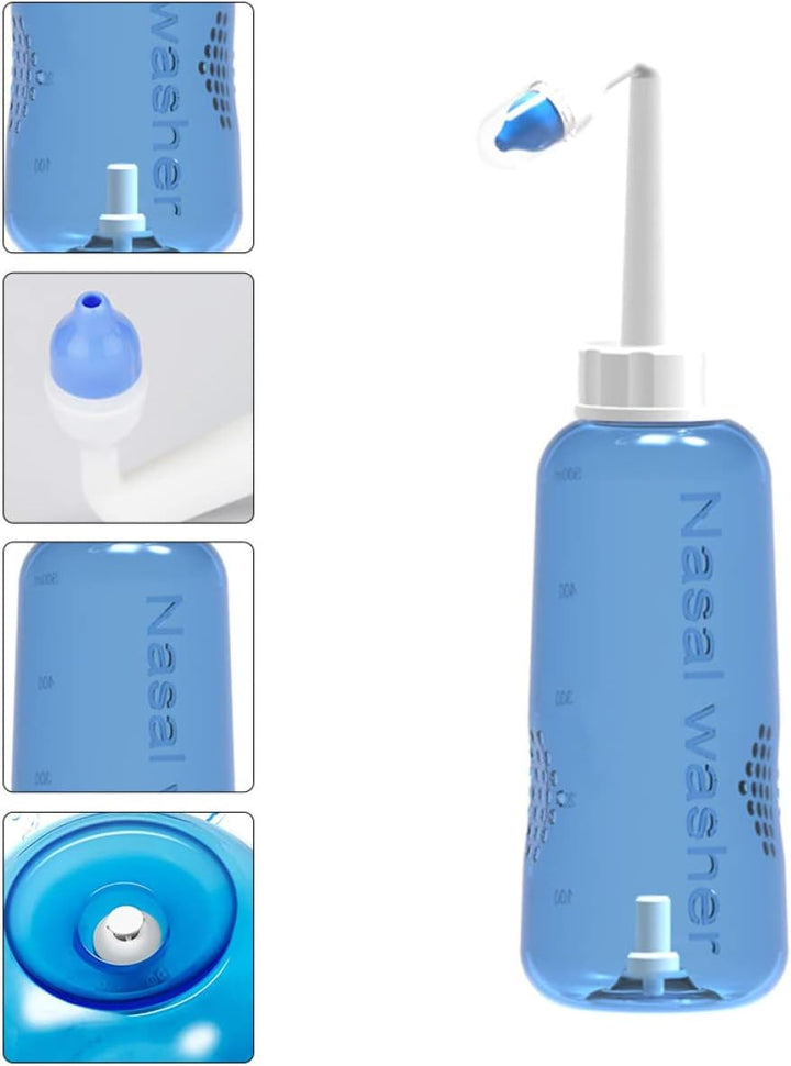 2Pcs Sinus Rinse Bottle Nose Cleaner Nasal Irrigator Nasal Flush Unique Construction