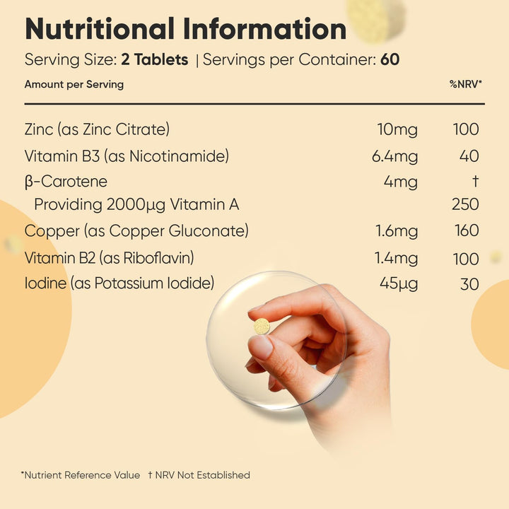 Tanning Tablets - 120 Sunglow Tablets - Beta Carotene Tanning with Vitamin B2 & B3, Zinc, Copper & Iodine - Gluten-Free & Non-Gmo - Made in the UK