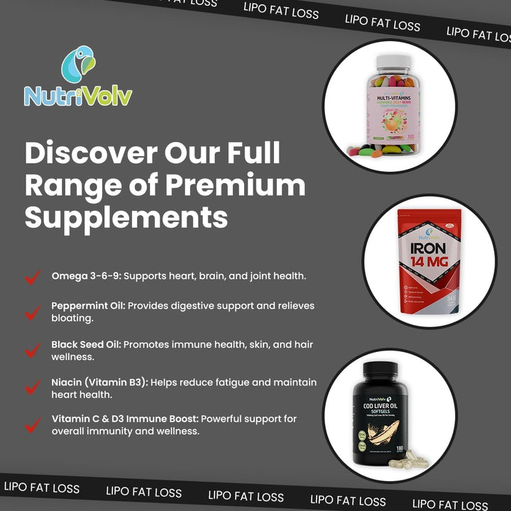 Lipo Fat Loss Capsules | 60 Capsules | Maximum Strength Weight Loss Pills That Work Fast | Keto Shred Fat Burning Pills | Contains Cayenne, Green Tea, Acai Berry & Caffeine | Thermo Fat Burn