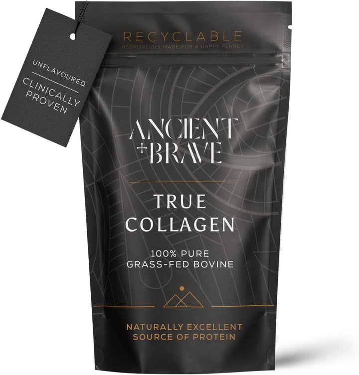 True Collagen 200G - Grass-Fed Bovine Collagen Powder - 100% Hydrolysed Collagen Peptides (Type 1) High Protein Supplements for Women - Fasting, Beauty, Keto - Skin, Hair & Nail Health