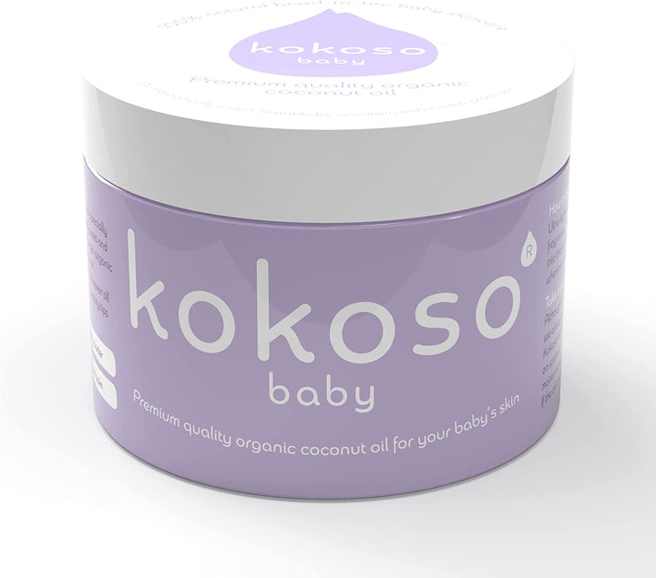 Baby Organic Coconut Oil - Moisturising 100% Natural Baby Oil for Baby Massage, Dry, Sensitive and Normal Baby Skin - 200Ml (168G)