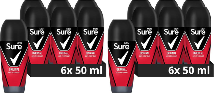Men Original Roll on Deodorant Antiperspirant with Motionsense Technology for 48 Hour Protection against Sweat and Odour 50 Ml, Pack of 6