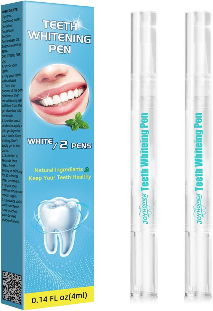 Teeth Whitening Pen, Professional Teeth Whitening Gel, Fast & Gentle Smile Brightening, Tooth Whitener Pen Kit, Sensitive Teeth Friendly, Enamel-Safe, Coffee & Tea Stain Removal