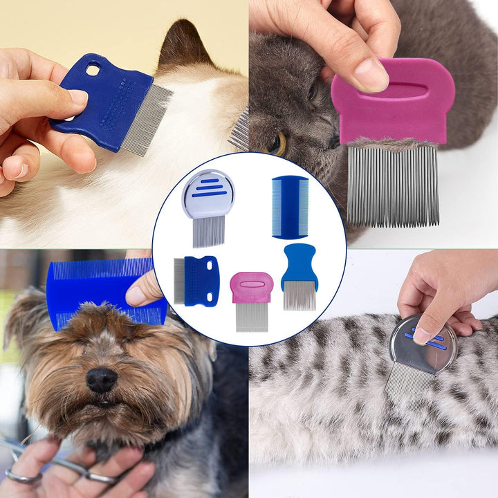 6Pcs Lice Comb,Double Sided Nit Comb for Head Lice Treatment[Including Long Thick Hair], Nit Free Comb for Kids Pets and Adults
