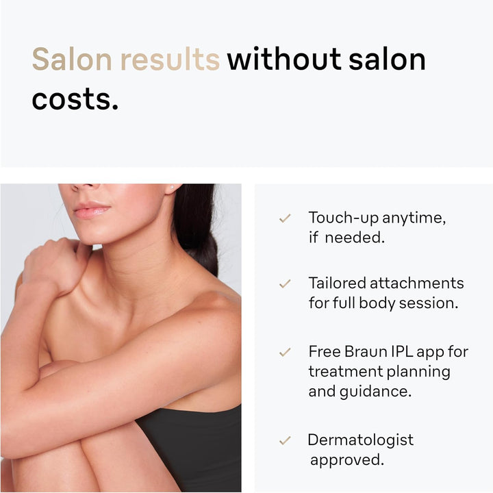 IPL Silk-Expert Pro 5, at Home Hair Removal, Alternative for Laser Hair Removal, Includes Pouch, Venus Razor, Precision Head, 2 Years of Smooth Skin, Gift for Women, White/Gold, PL5138